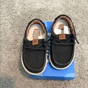Hey Dude Kids Black Moccasins